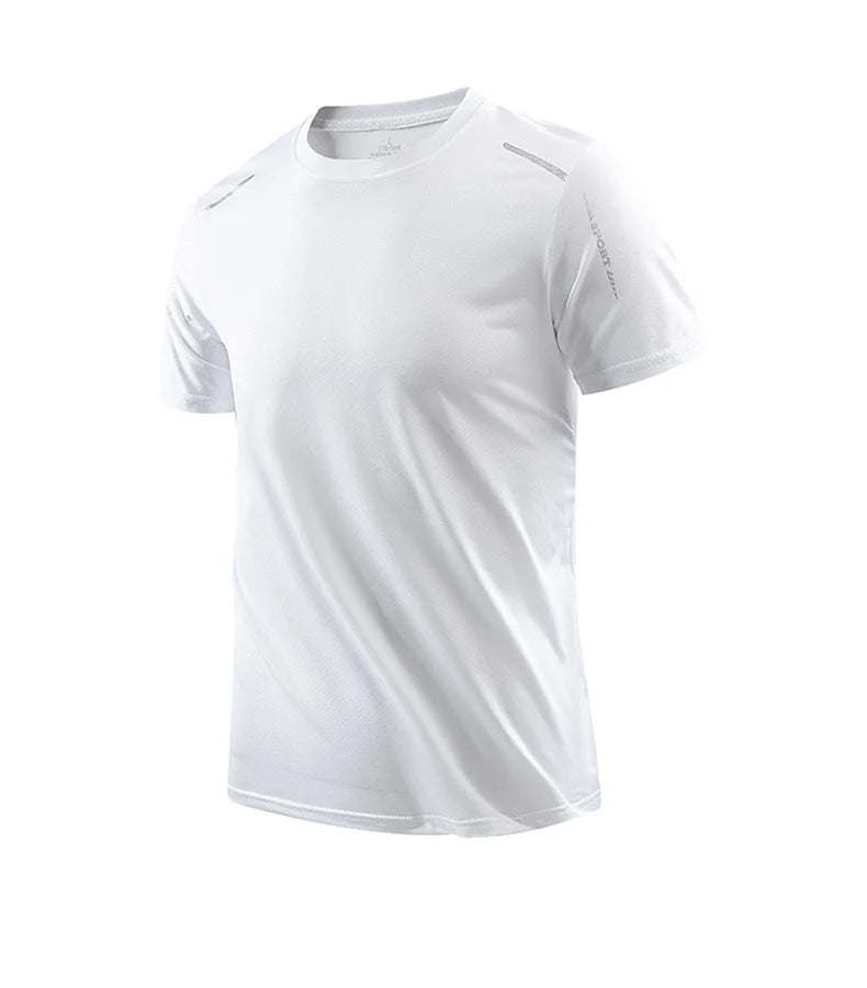 Camiseta Masculina CHRLCK de Corrida – Secagem Rápida, Respirável, Macia e Elástica para Esportes ao Ar Livre, Trilha, Pesca e Verão