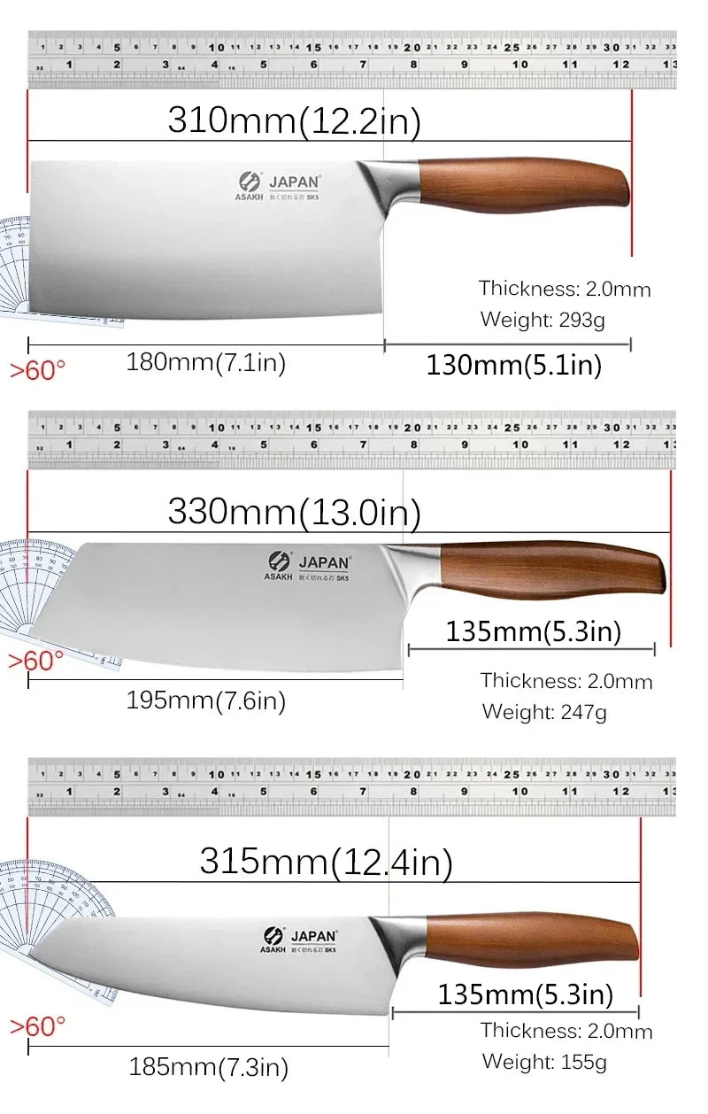 Conjunto de facas de cozinha japonesas