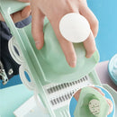 Cortador doméstico de legumes, fatiador e ralador de batatas, cortador multifuncional de frutas em tiras Julienne com cabo – utensílio de cozinha