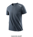 Camiseta Masculina CHRLCK de Corrida – Secagem Rápida, Respirável, Macia e Elástica para Esportes ao Ar Livre, Trilha, Pesca e Verão