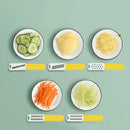 Cortador doméstico de legumes, fatiador e ralador de batatas, cortador multifuncional de frutas em tiras Julienne com cabo – utensílio de cozinha