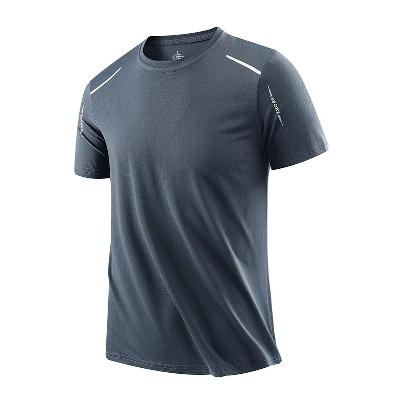 Camiseta Masculina CHRLCK de Corrida – Secagem Rápida, Respirável, Macia e Elástica para Esportes ao Ar Livre, Trilha, Pesca e Verão