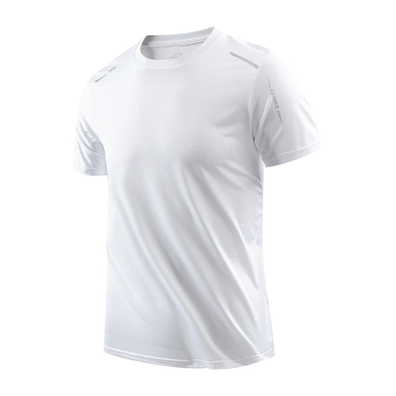 Camiseta Masculina CHRLCK de Corrida – Secagem Rápida, Respirável, Macia e Elástica para Esportes ao Ar Livre, Trilha, Pesca e Verão